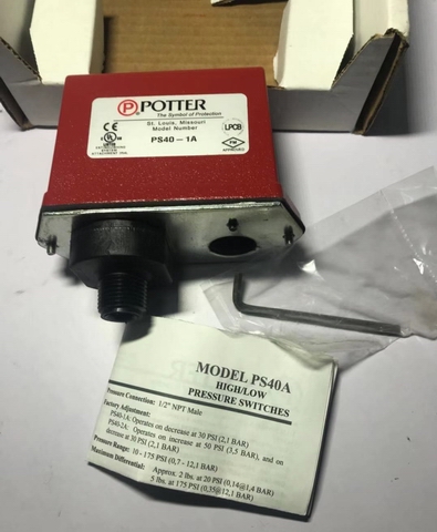 POTTER保特PS40-1A壓力開關